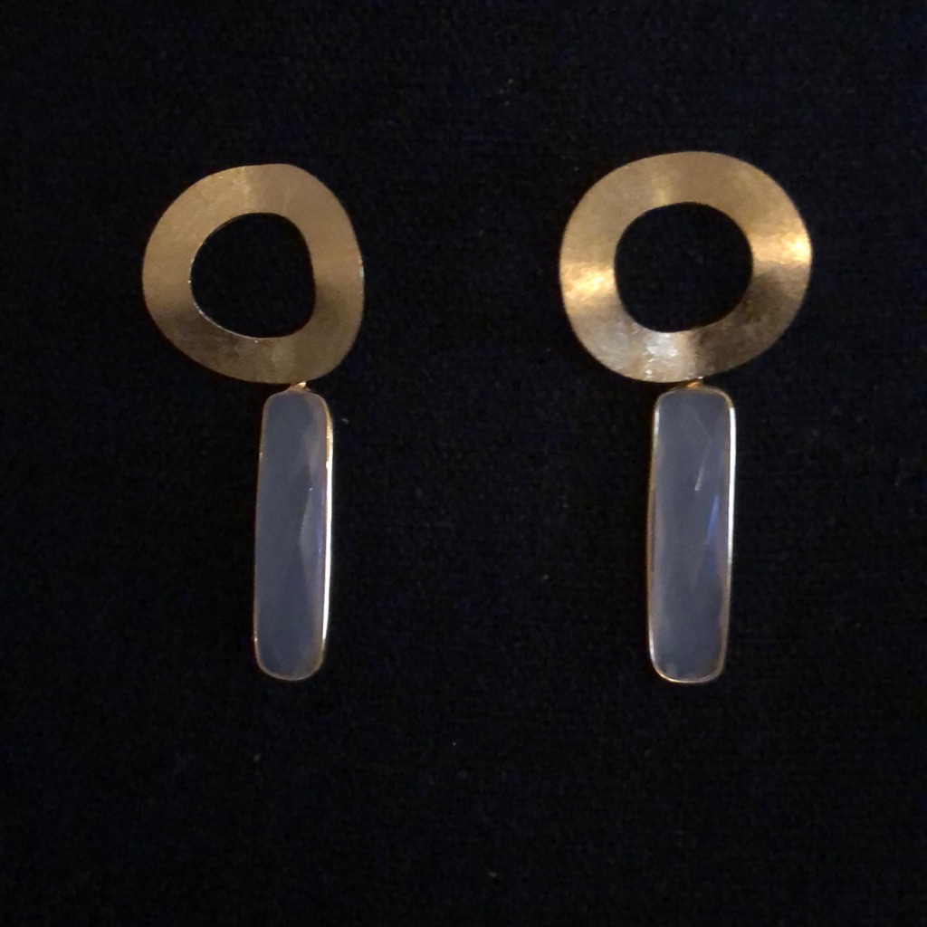 White Chalendony Earrings From Crafted Tribe